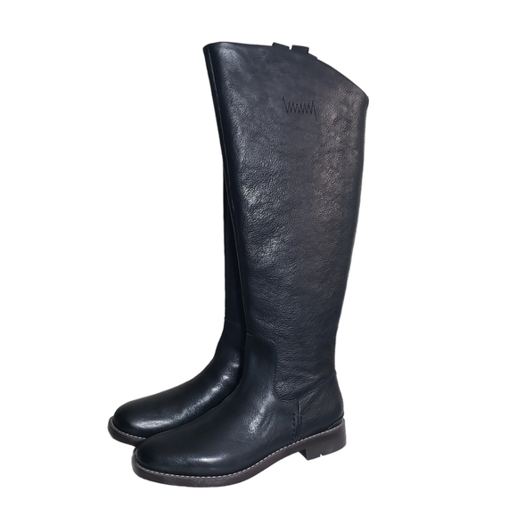 Franco Sarto Meyer Black Leather Tall Boots Sz 7M, 8M, 8W - Picture 1 of 10